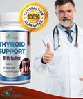YUMMYVITE Thyroid Support With Iodine - Metabolism Booster, Energy Booster, Increase Focus - Premium Non-Gmo Thyroid Supplement 60 Capsules