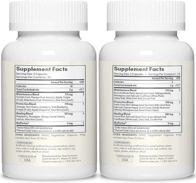 Fruits And Veggies - Whole Food Supplement With Superfood Fruits And Vegetables - Packed With Superfoods - 90 Fruit Capsules - 90 Veggie Capsules