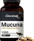 Mucuna Pruriens Capsules Triple Strength 1500Mg Per Serving 2 In 1 Formula Made With Mucuna And Ashwagandha 240 Capsules 30 Natural Ldopa For Positive Mood Relaxation Restoration