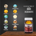 Haemobest Iron Power Capsules - 60 Count - Boost Hemoglobin, Gentle On Stomachs - Non-Constipating Formula - Enhances Red Blood Cells Suppor