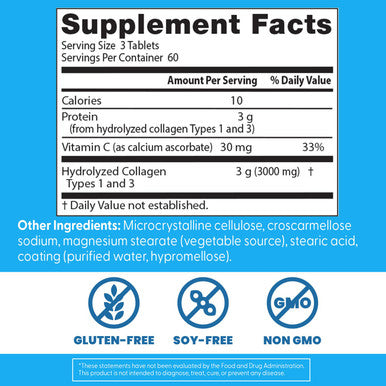 Doctor's Best Collagen Types 1 & 3 3000 mg 180 Tablets