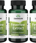 Swanson Feverfew Extract 500 Milligrams 60 Capsules (3 Pack)