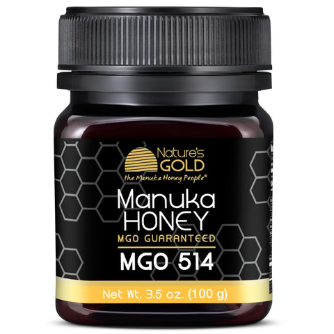NatureÃ¢â‚¬â„¢s Gold Raw Manuka Honey, MGO 514+ | Authentic MGO, Australian Honey, Non-GMO, 100% Pure Genuine Traceable from Hive to Home