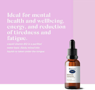 BioCare Nutrisorb Methyl B12 - Liquid Vitamin B12 (Methylcobalamin & Adenosylcobalamin) for Energy and Cognitive Support - 15ml
