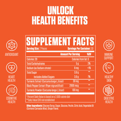 EPN Supplements Turmeric + Black Pepper Gummies | #1 Rated Turmeric Supplement | Supports Healthy Joints, High In Antioxidants, Promotes Healthy Digestion For Men & Women | Vegan & Gluten Free - 60 Gummies