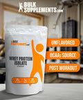 Bulksupplements.Com Whey Protein Isolate Powder - Unflavored Protein Powder, Whey Isolate Protein Powder - Whey Protein Powder, Gluten Free, 30G Per Serving, 1Kg (2.2 Lbs) (Pack Of 1)