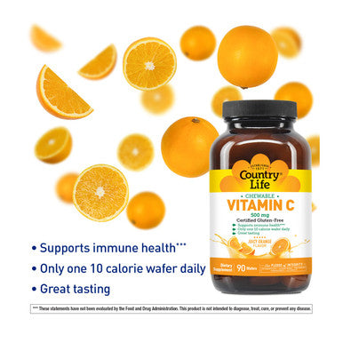 Country Life Chewable Vitamin C 500 mg