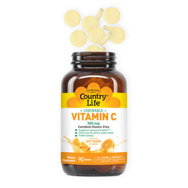 Country Life Chewable Vitamin C 500 mg