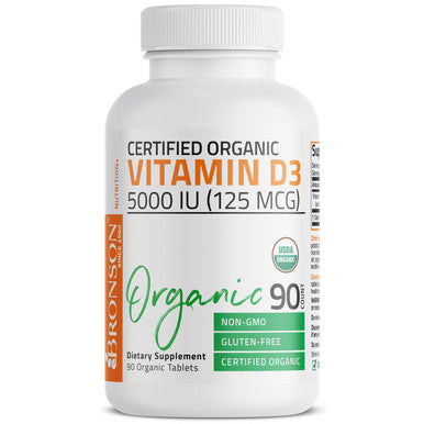 Bronson Vitamin D3 USDA Certified Organic - 5,000 IU 90 Count