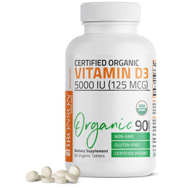 Bronson Vitamin D3 USDA Certified Organic - 5,000 IU 90 Count