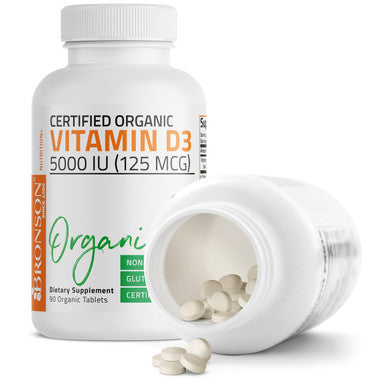 Bronson Vitamin D3 USDA Certified Organic - 5,000 IU 90 Count