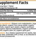 Bronson Vitamin D3 USDA Certified Organic - 5,000 IU 90 Count
