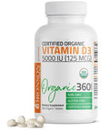 Bronson Vitamin D3 USDA Certified Organic - 5,000 IU 360 Count