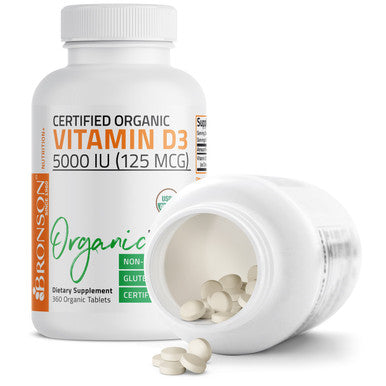 Bronson Vitamin D3 USDA Certified Organic - 5,000 IU 360 Count