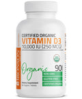 Bronson Vitamin D3 High Dose USDA Certified Organic - 10,000 IU 90 Organic Tablets