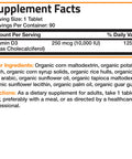 Bronson Vitamin D3 High Dose USDA Certified Organic - 10,000 IU 90 Organic Tablets