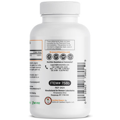 Bronson Vitamin D3 High Dose USDA Certified Organic - 10,000 IU 180 Organic Tablets