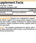 Bronson Vitamin D3 High Dose USDA Certified Organic - 10,000 IU 360 Organic Tablets
