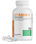 Bronson Vitamin K Triple Play with K1 and K2 - 550 mcg 90 Count