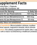 Bronson Vitamin K Triple Play with K1 and K2 - 550 mcg 90 Count