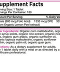 Bronson Folic Acid (Folate) Vegetarian USDA Certified Organic - 800 mcg 180 Count