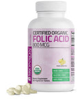 Bronson Folic Acid (Folate) Vegetarian USDA Certified Organic - 800 mcg 360 Count