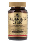 Solgar Gentle Iron 25 Mg (Iron Bisglycinate) 180 Vegetable Capsules