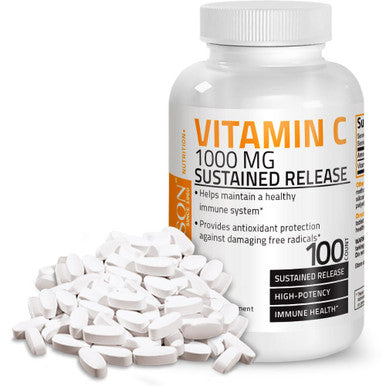 Bronson Vitamin C Ascorbic Acid Sustained Release - 1,000 mg 100 Count