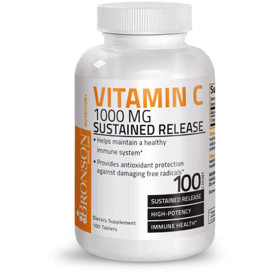 Bronson Vitamin C Ascorbic Acid Sustained Release - 1,000 mg 100 Count