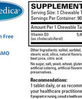 EuroMedica Vitamin D3, Mixed Berry - 90 Chewable Tablets - 5000 IU Vitamin D3 - Supports Overall Health, Strong Bones & Teeth, and Immune System Function - 90 Servings
