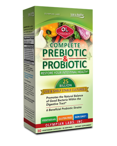 Olympian Labs Pre/Probiotic Complete - 25 Billion - 30 Vegetarian Capsules