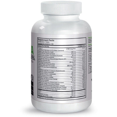 Bronson Mature Formula Once Daily Multivitamin & Mineral for Adults Over 50 100 Count