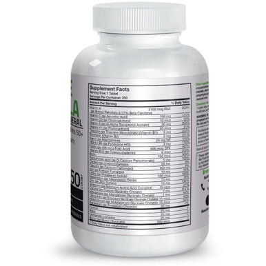 Bronson Mature Formula Once Daily Multivitamin & Mineral for Adults Over 50 250 Count