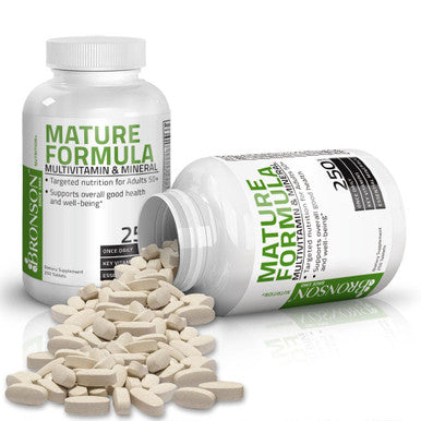 Bronson Mature Formula Once Daily Multivitamin & Mineral for Adults Over 50 250 Count