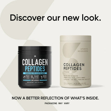 Sports Research Collagen Peptides Hydrolyzed Type I & III Collagen Unflavored 16 oz (454 g)