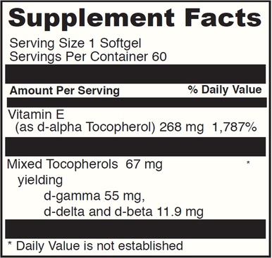 DaVinci Nat. Mixed Tocopherol E-40060 softgels