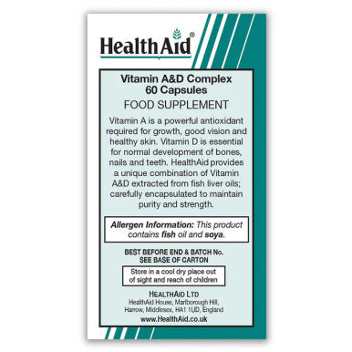Health Aid Vit A&D Complex 60's
