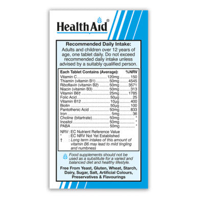 Health Aid Vegan Vitamin B50 Complex 30's
