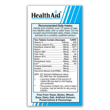 Health Aid Vegan Vitamin B99 Complex 60's