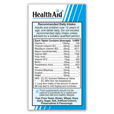 Health Aid Vit B+C Complex 30's
