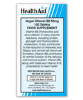 Health Aid Vegan Vitamin B6 50mg 100's