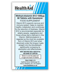 Health Aid Metcobin Methylcobalamin B12 1000mcg 60's