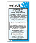 Health Aid Vegan Folic Acid 400ug 90's