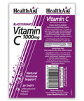 Healthaid Vitamin C Blackcurrant Flavour Vegetarian Effervescent 1000Mg 20 Tablets, Pack Of 3