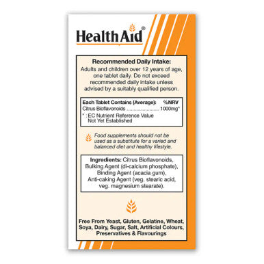 Health Aid Vegan Citrus Bioflavonoids 1000mg 30's