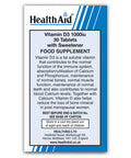 HealthAid Vitamin D 1000iu - 30 Tablets