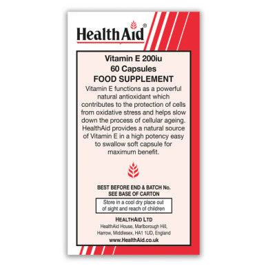 Health Aid Vitamin E 200iu 60's