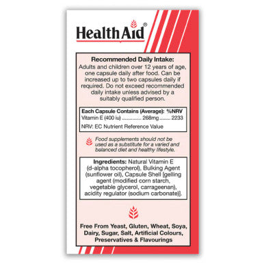 Health Aid Vitamin E 400iu