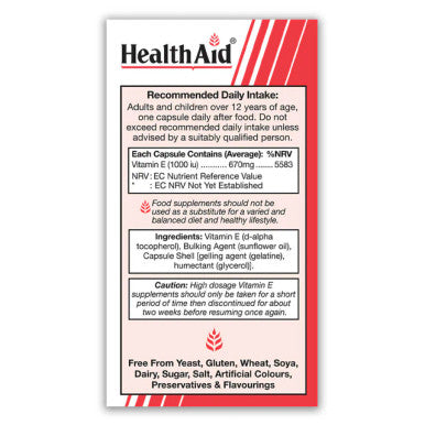 Health Aid Vitamin E 1000iu