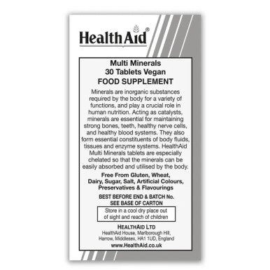 Health Aid Multi Minerals Prolonged Release 30'S